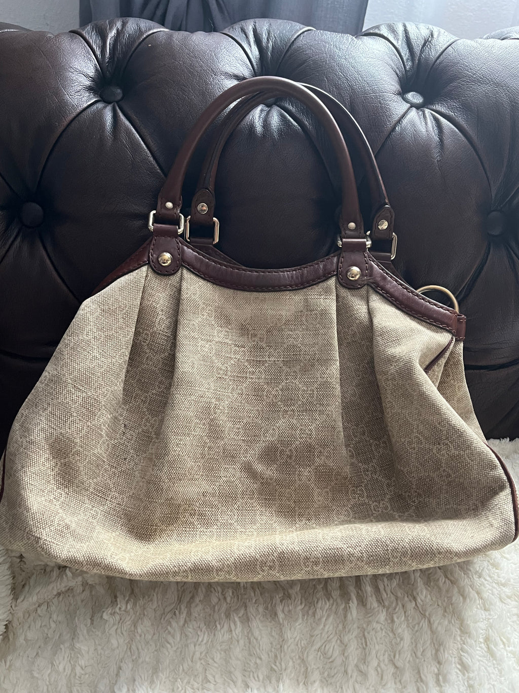 Sac Gucci en toile sukey