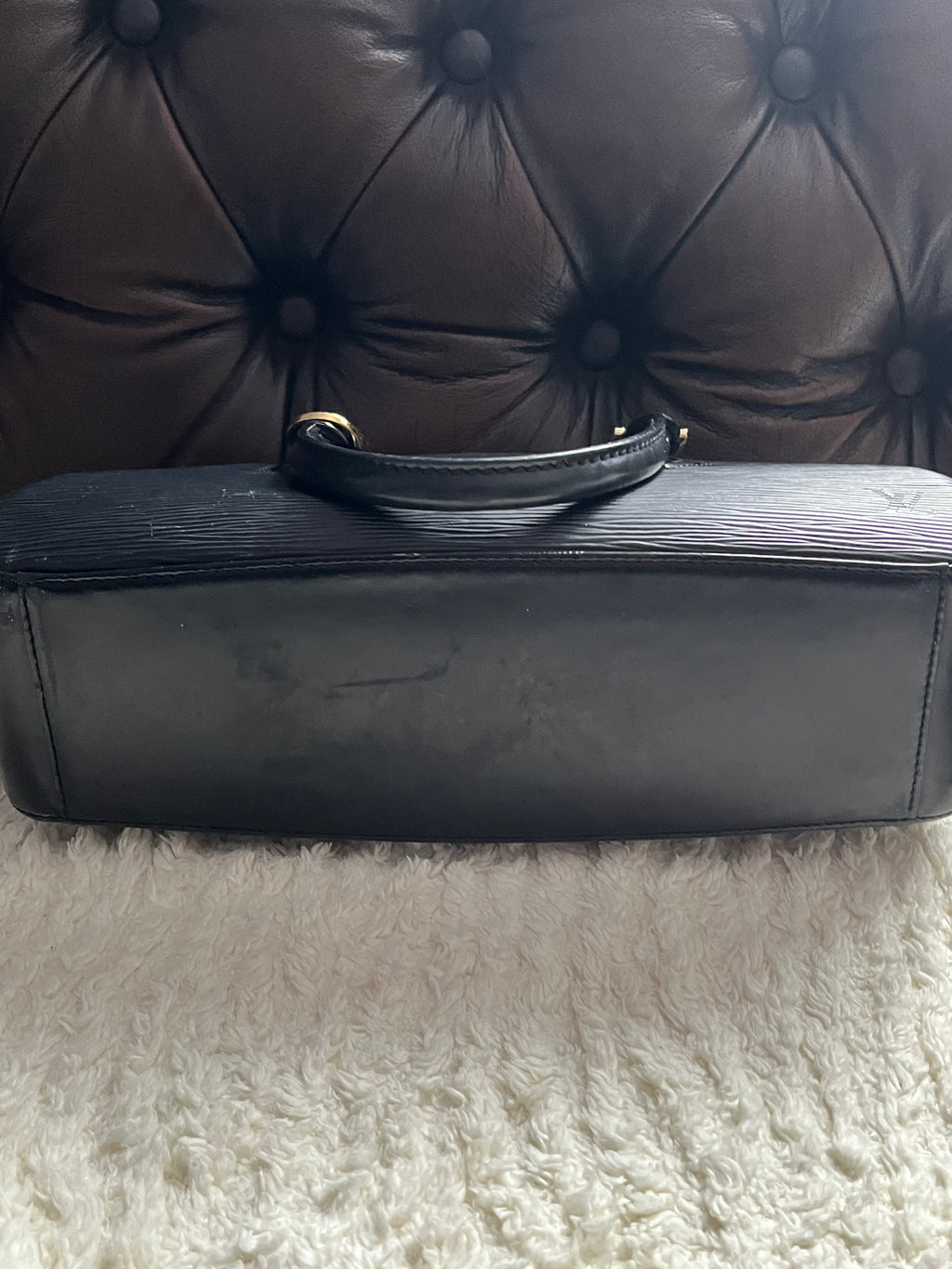 Sac Louis Vuitton jasmin en cuir épi Noir