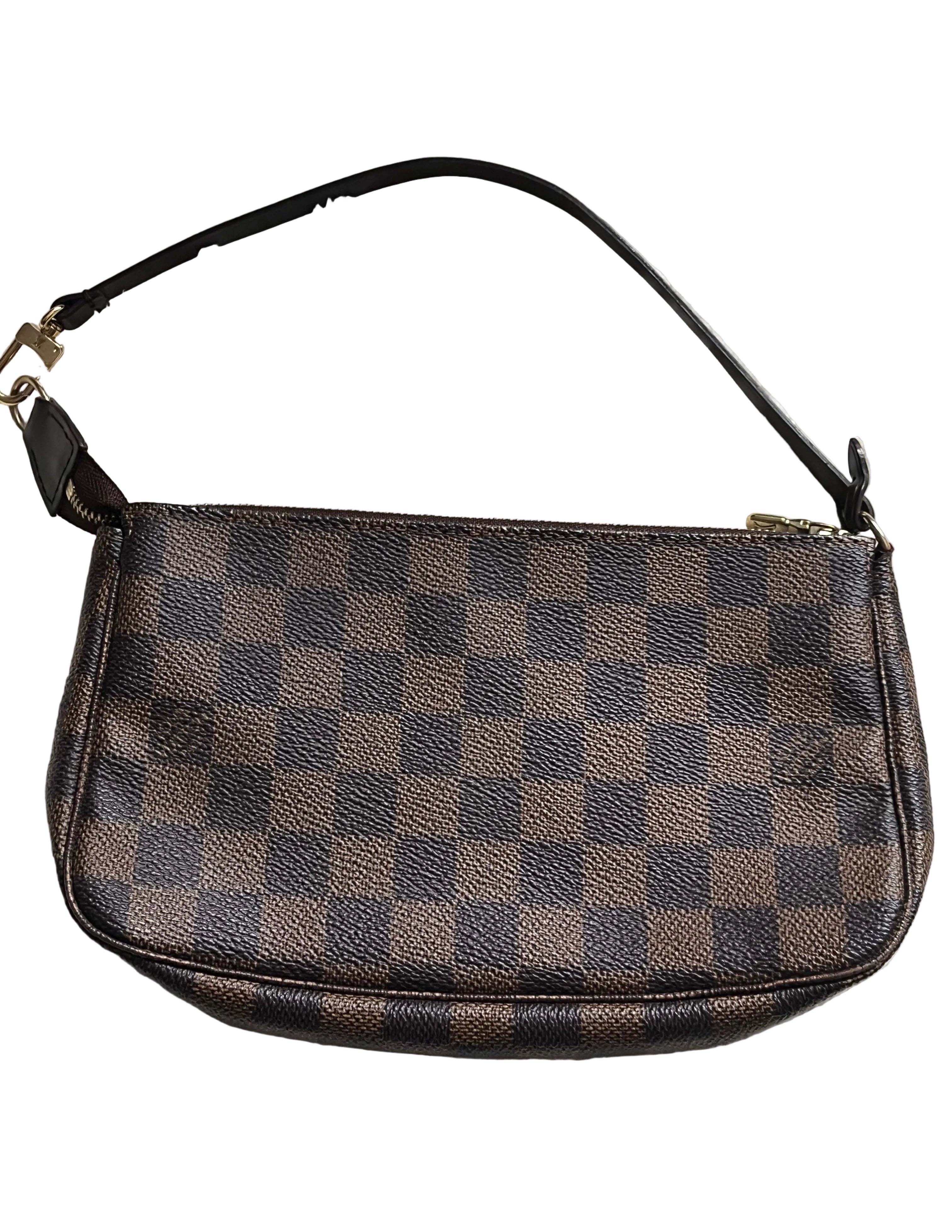 Sac Louis Vuitton pochette accessoire en damier ébène
