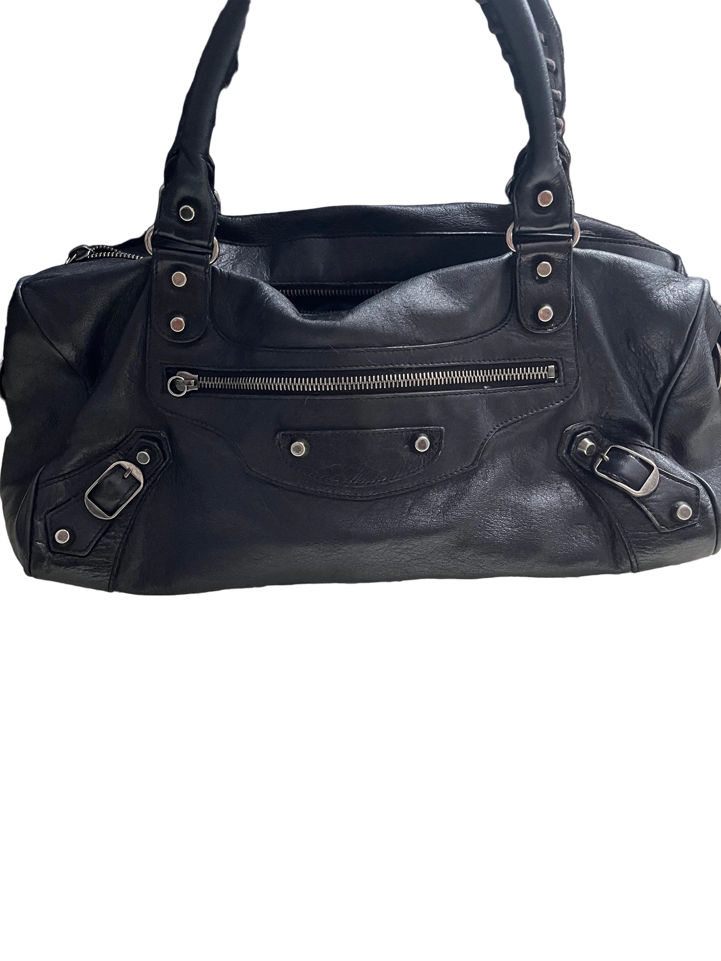 Sac balenciaga city en cuir noir