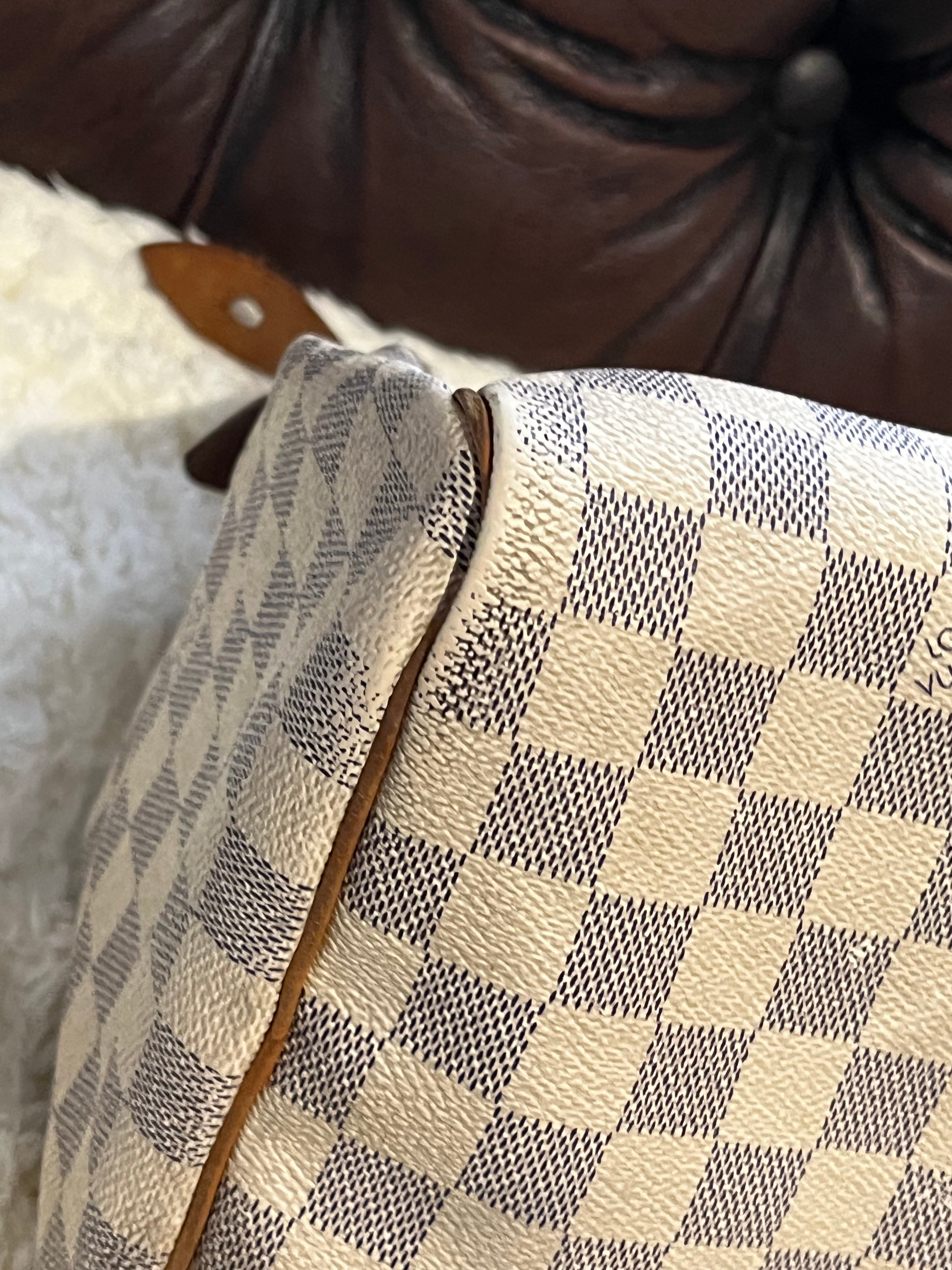 Sac Louis Vuitton speedy 30 en damier blanc