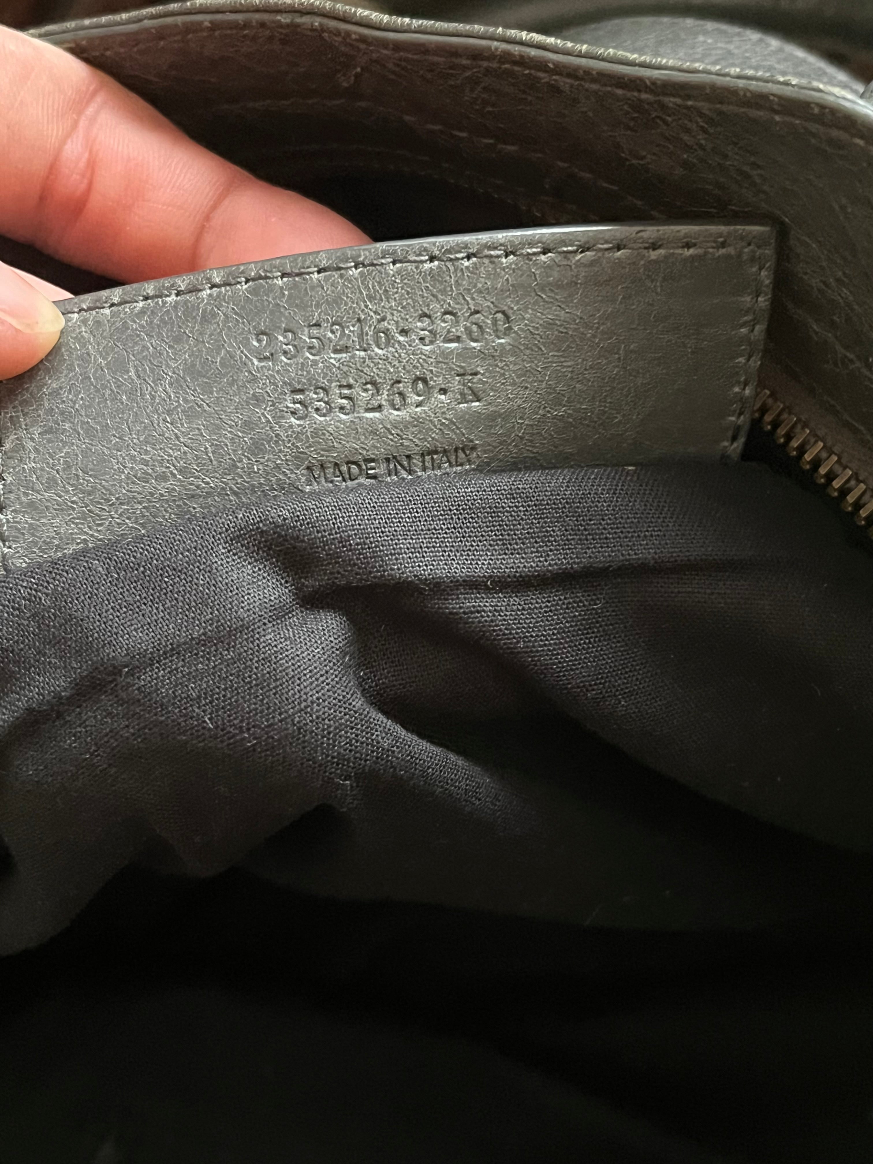 Sac balenciaga city en cuir gris