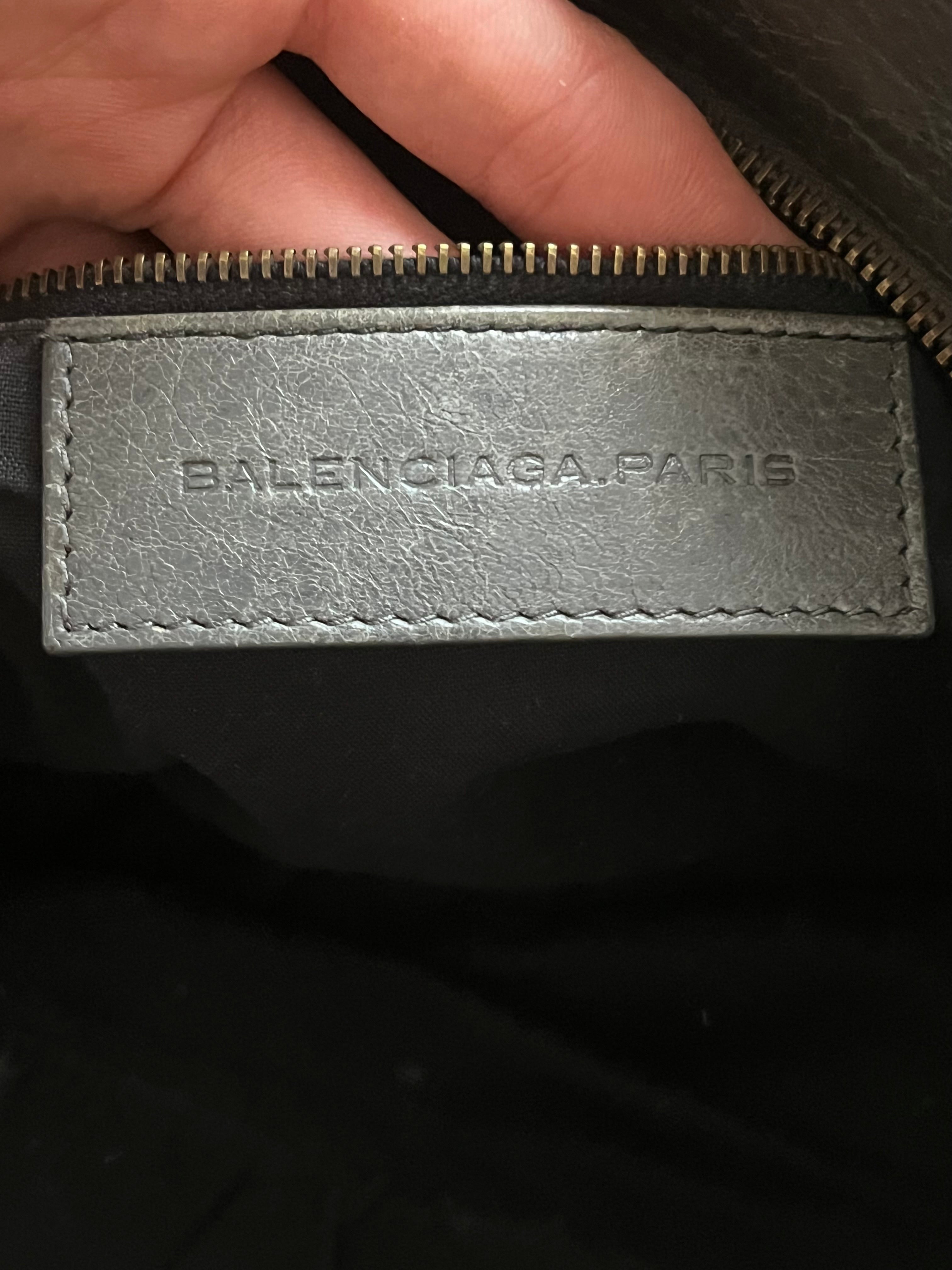 Sac balenciaga city en cuir gris