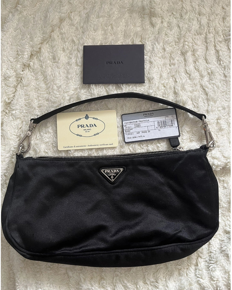Mini pochette prada re nylon en satin