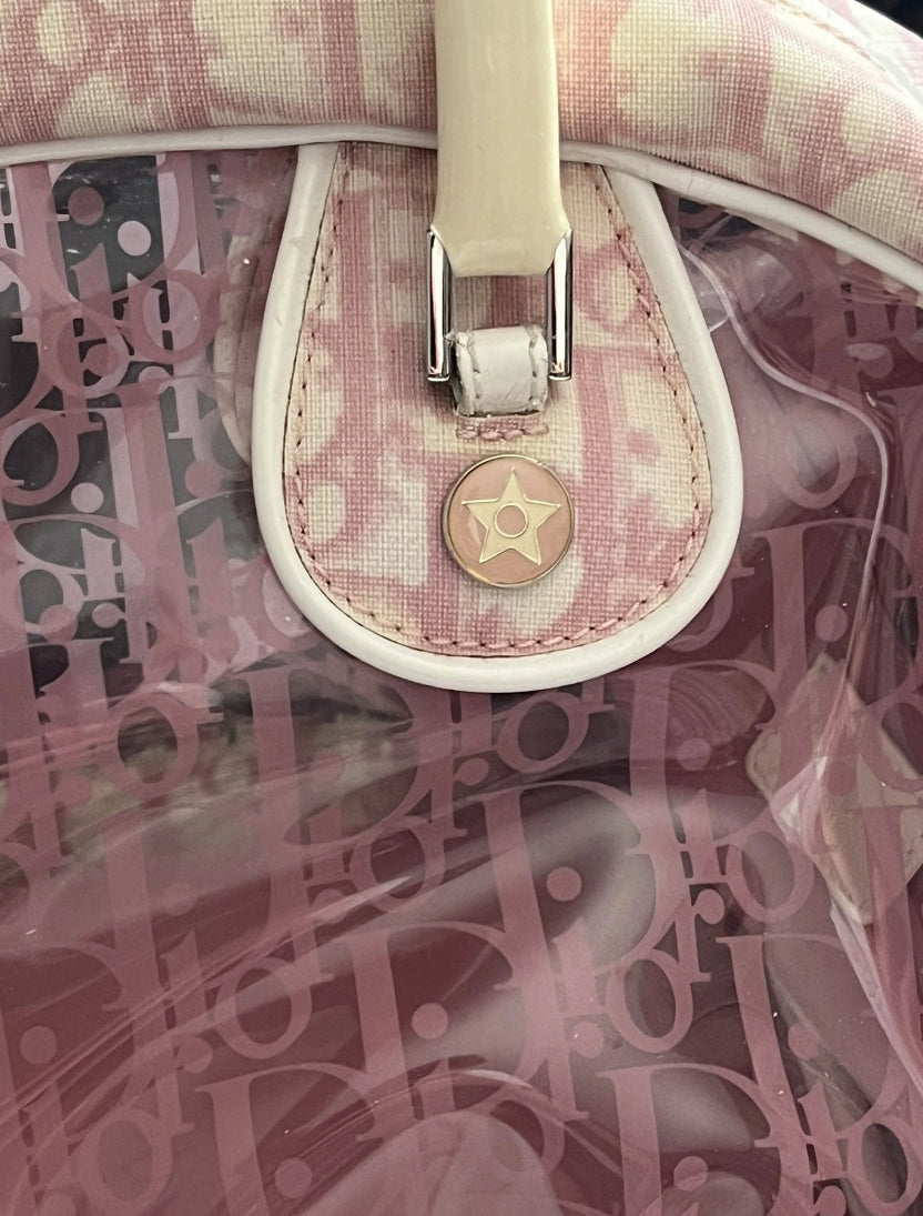Sac Dior rose en vinyle