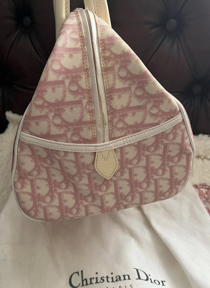 Sac Dior rose en vinyle