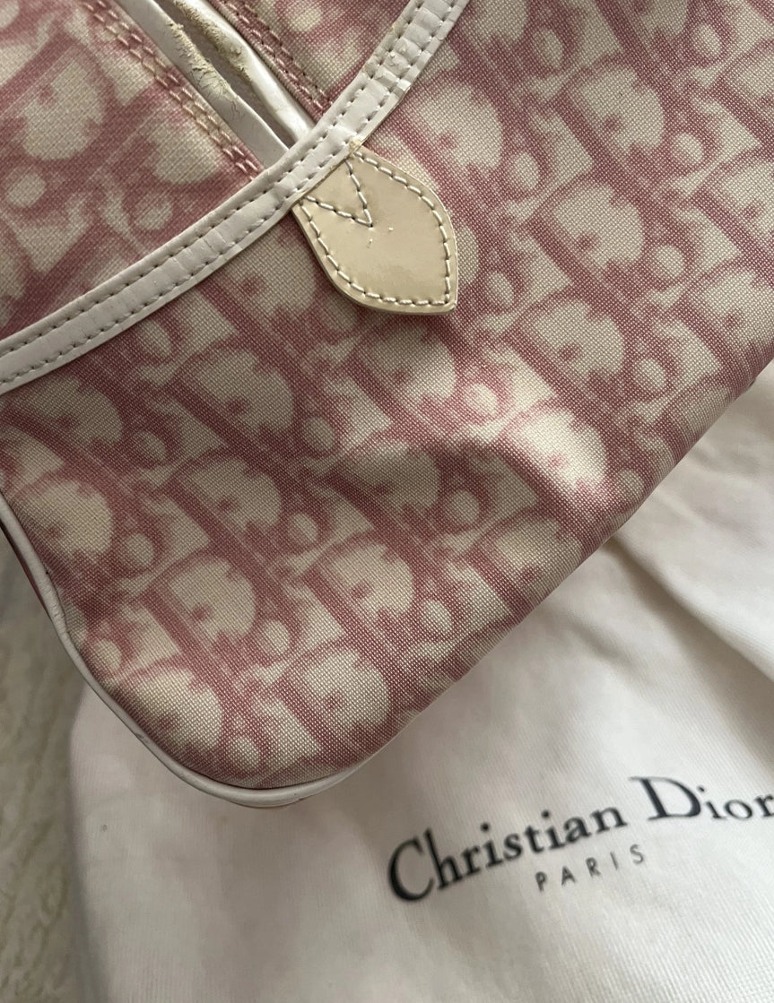 Sac Dior rose en vinyle