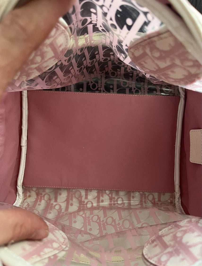 Sac Dior rose en vinyle
